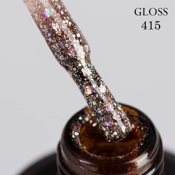 Gel polish GLOSS 415 (pink gold), 11 ml